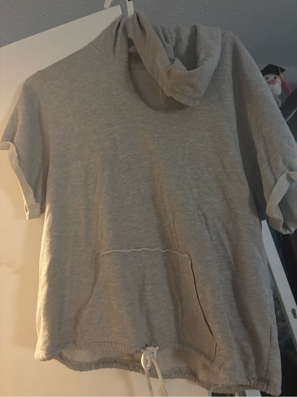 Casual Short-Sleeve Pullover - Light Gray